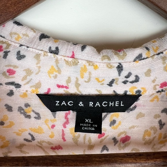 Zac & Rachel Ombré Asymmetrical Hem Button Women Size XL Coverup light 0212 - Picture 4 of 10